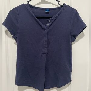 Old Navy Navy Blue Short Sleeve Top